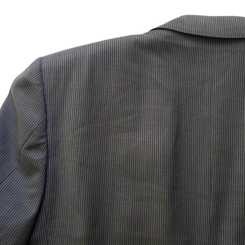 Canali Wool Blazer Jacket Sport Coat Brown Stripe Peak Lapel Natural Comfort 44L - Picture 8 of 16